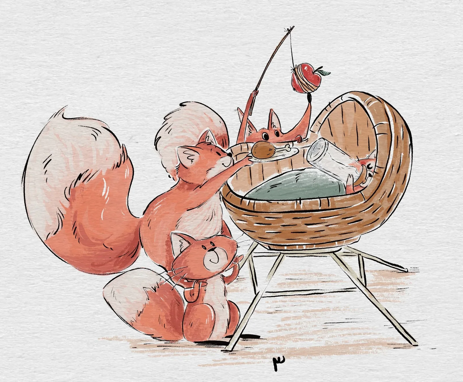 Four smart foxes, image 2